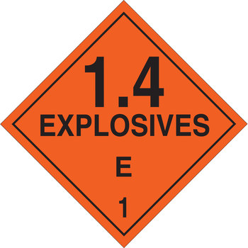 Picture of Brady B-120 Fiberglass Reinforced Polyester Square Orange English Truck Placards Sign part number 63364 (Main product image)