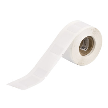 Picture of Brady Clear / White Self-Extinguishing, Self-Laminating Vinyl Thermal Transfer WML-0811-292 Die-Cut Thermal Transfer Printer Label Roll (Main product image)
