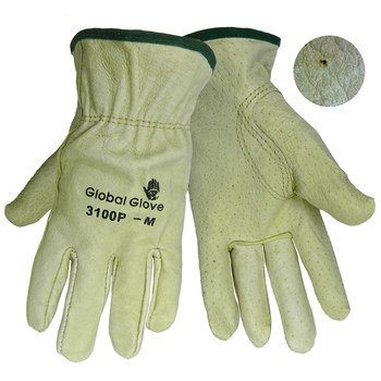 Picture of Global Glove 3100P Tan 2XL Grain Pigskin Leather Driver's Gloves (Main product image)