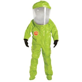 Picture of DuPont Tychem 10000 Level A Lime Yellow Large Tychem 10000 Reusable Front Entry Encapsulated Suit (Main product image)