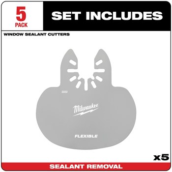 Milwaukee OPEN-LOK Oscillating Scraper Blade 49-25-2222 - 3.875 in Width x 0.5 in Thick - Stainless Steel