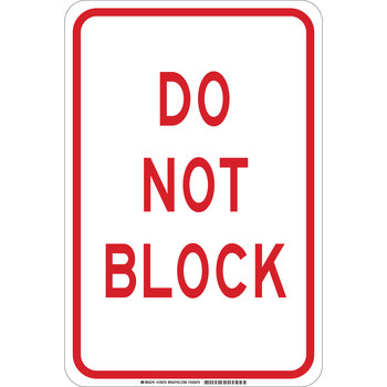 Picture of Brady B-302 Polyester Rectangle White English Stop Signs, Traffic Control Signs & Banners Sign part number 129578 (Main product image)