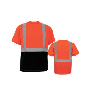 Global Glove FrogWear Reflective Shirt GLO-005B/LG - Size Large - Hi-Vis Orange - GLO-005B LG
