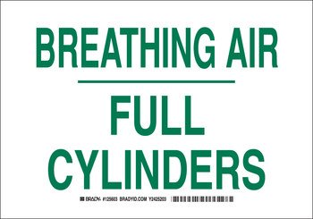 Picture of Brady B-555 Aluminum Rectangle English Breathing Apparatus Sign part number 125601 (Main product image)