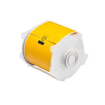 Picture of Brady Yellow Indoor / Outdoor Polyester Thermal Transfer 76619 Continuous Thermal Transfer Printer Label Roll (Main product image)