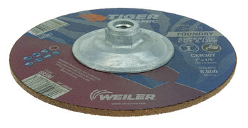 Weiler Tiger Ceramic Depressed-Center Grinding Wheel 68387 - 7 in - Ceramic - 30 - T