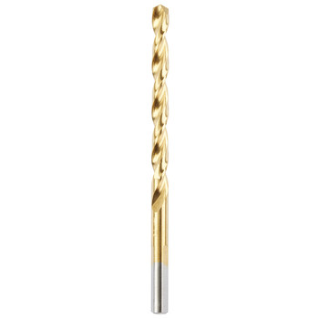 Milwaukee Thunderbolt 13/64 in Drill Bit 48-89-2210 - Right Hand Cut - Split 135° Point - Titanium Nitride Finish - 6.8 in Overall Length - Titanium Coated