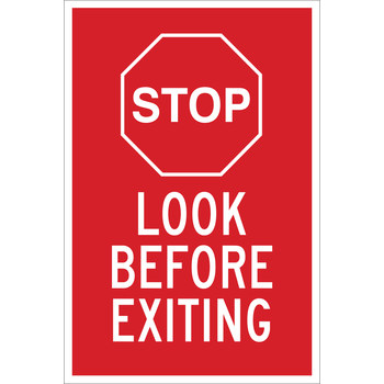 Picture of Brady B-302 Polyester Rectangle English Stop Signs, Traffic Control Signs & Banners Sign part number 124448 (Main product image)