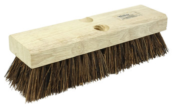Weiler 440 Rectangular Scrub Brush - Hardwood Handle - Palmyra Bristle - Hardwood Block - 10 in Overall Length - 44026