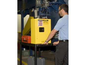 Justrite Sure-Grip EX Hazardous Material Storage Cabinet 890200, 2 gal, Steel, Yellow - 14503