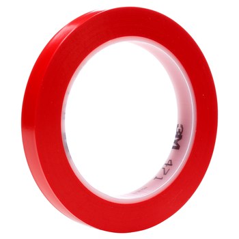 3M 471 Red Marking Tape - 3/8 in Width x 36 yd Length - 5.2 mil Thick - 03104