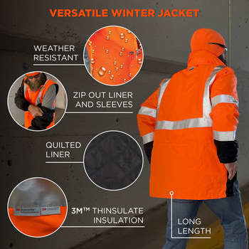 Ergodyne GloWear Cold Condition Jacket Kit 8388 25554 - Size Large - Orange