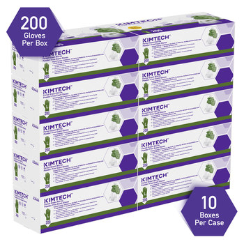 Kimtech Forest Green Large Powder Free Disposable Gloves - 4.7 mil Thick - 43446