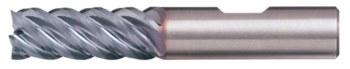 Bassett - 1/2 in Dia. High Helix Carbide End Mill - 5 Flute - 4 in Length - B05529
