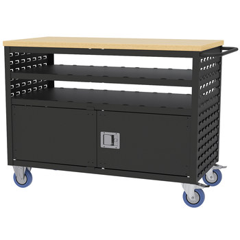 Picture of Akro-Mils MA4824BLD2 800 lbs Charcoal Powder Coated Steel Hardwood 16 ga Louvered Shelf Cart (Main product image)