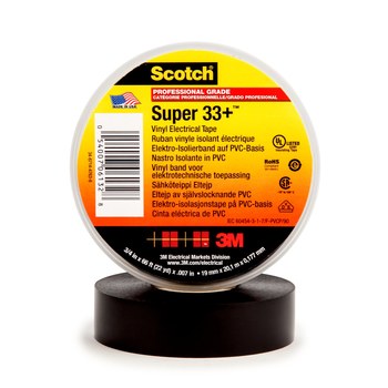 billedtekst snatch Embankment 3M Scotch Super 33+ 06130 Insulating Tape, Black, 0.75 in | RSHughes.com