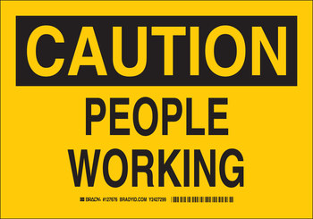 Picture of Brady B-555 Aluminum Rectangle Yellow English Equipment Safety Sign part number 127674 (Main product image)