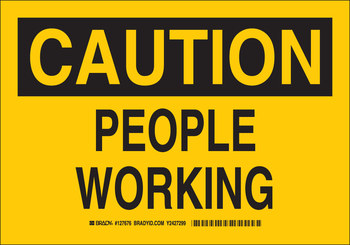 Picture of Brady B-555 Aluminum Rectangle Yellow English Equipment Safety Sign part number 127674 (Main product image)