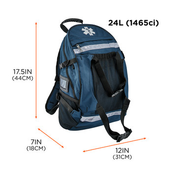 Ergodyne Arsenal GB5243 Blue Polyester Protective Backpack - 13 in Width - 20 in Length - 6 in Height - 720476-13487