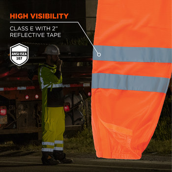 Ergodyne High-Visibility Pants 8910 22855 - Size Large/XL - High-Visibility Orange