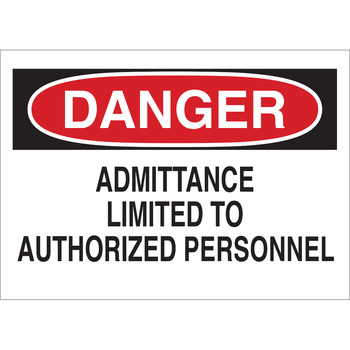 Picture of Brady B-401 High Impact Polystyrene Rectangle White English Restricted Area Sign part number 22071 (Main product image)