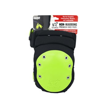 Global Glove FrogWear Hi-Visibility Knee Pads KP461N - Size One Size - Black and High-Visibility Yellow/Green - 29250