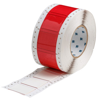 Picture of Brady Permasleeve White Heat-Shrinkable Polyolefin Thermal Transfer HX-1000-2-WT-3 Die-Cut Thermal Transfer Printer Sleeve (Main product image)