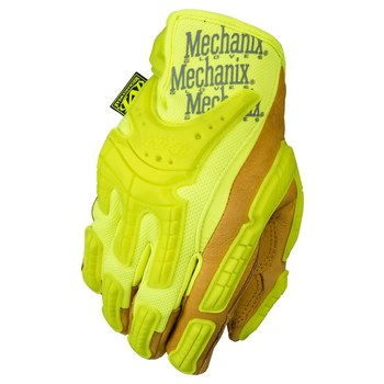 Mechanix Wear Hi-Viz CG Heavy Duty Fluorescent Yellow Large Leather Work Gloves - CG40-91-010