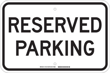 Picture of Brady B-120 Fiberglass Reinforced Polyester Rectangle White English Parking Restriction, Permission & Information Sign part number 75190 (Main product image)