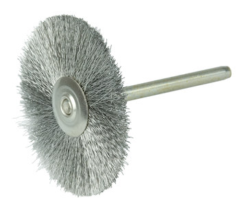 Weiler 26294 Wheel Brush - 1-1/2 in Dia - Crimped Stainless Steel Bristle