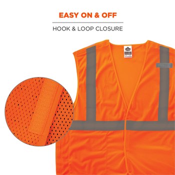 Ergodyne Glowear High-Visibility Vest 8215BA 21065 - Size Large/XL - High-Visibility Orange