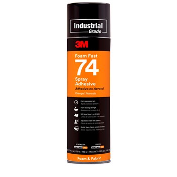 3M Foam Fast 74 Spray Adhesive 82242, 16.9 fl oz Can, Orange