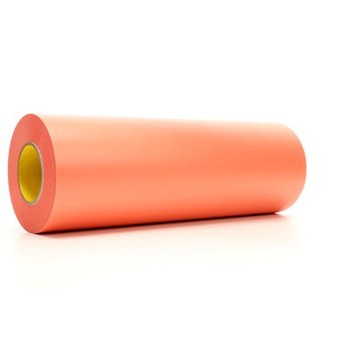 3M Cushion-Mount E1220 Orange Flexographic Plate Mounting Tape - 18 in Width x 25 yd Length - 22 mil Thick - Polycoated Polyester Liner - 74841