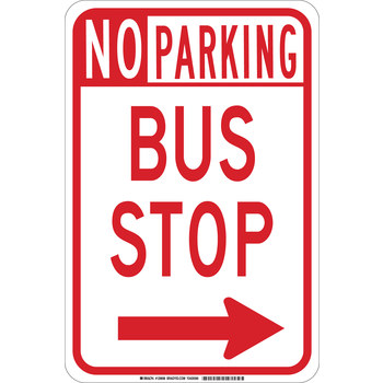 Picture of Brady B-555 Aluminum Rectangle White English Parking Restriction, Permission & Information Sign part number 129696 (Main product image)