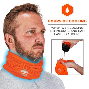 Ergodyne Chill-Its 6487 Orange Neck Gaiter Multi-Band - 720476-42128