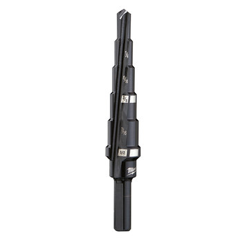 Milwaukee 3/16 - 1/2 in Step Drill Bit 48-89-9202 - Black Oxide