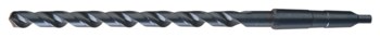 Cleveland 940E 21/32 in Taper Shank Drill - Notched 118° Point - 8 in Spiral Flute - Right Hand Cut - 12 in Overall Length - High-Speed Steel - C13841