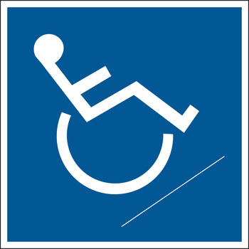 Picture of Brady B-302 Polyester Square Blue Disabled Parking & Building Access Sign part number 88509 (Main product image)