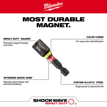 Milwaukee SHOCKWAVE Impact Duty Hex 49-66-4562 Nut Driver