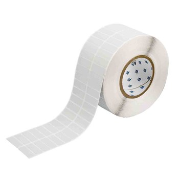 Picture of Brady Silver Tamper-Evident Polyester Thermal Transfer THT-37-438-10 Die-Cut Thermal Transfer Printer Label Roll (Main product image)