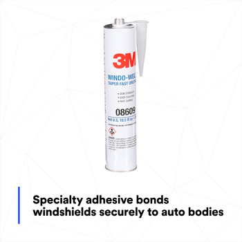 3M Window-Weld 08609 One-Part Black Urethane Adhesive - Paste 10.5 fl oz Cartridge