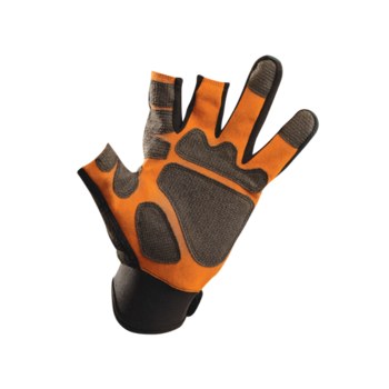 Picture of Occunomix 484W-012 Hi-Vis Orange Small Synthetic Kevlar/Terry Cloth Cut-Resistant Gloves (Main product image)