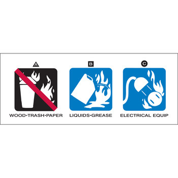 Picture of Brady Black/Blue on White Fire Extinguisher Label (Main product image)