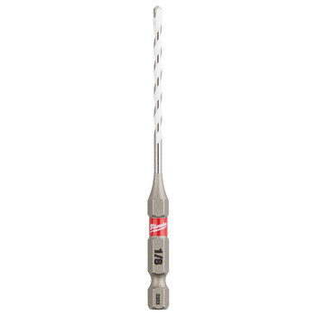 Milwaukee SHOCKWAVE Impact Duty 1/8 in Multi-Material Drill Bit 48-20-8880 - Uncoated (Bright Finish) Finish - 3 1/2 in Overall Length - 2 in Flute - Carbide Tipped