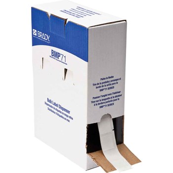 Picture of Brady M710 White, Clear Vinyl Thermal Transfer BM-64-427 Self-Laminating Wire & Cable Labels (Main product image)