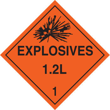 Picture of Brady B-120 Fiberglass Reinforced Polyester Square Orange English Truck Placards Sign part number 63353 (Main product image)