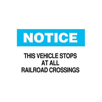 Picture of Brady B-401 High Impact Polystyrene Rectangle White English Stop Signs, Traffic Control Signs & Banners Sign part number 25833 (Main product image)