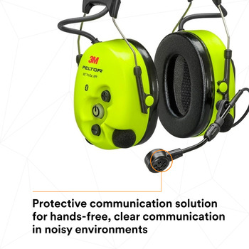 3M PELTOR WS ProTac XPI MT15H7AWS6 Bright Yellow Over Head Communication Headset - 318640-06949