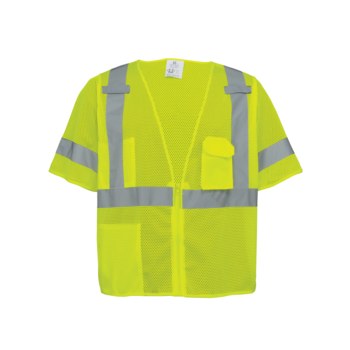 Global Glove FrogWear High-Visibility Vest GLO-011/LG - Size Large - High-Visibility Lime - GLO-011 LG