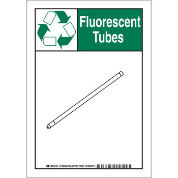 Picture of Brady B-401 High Impact Polystyrene Rectangle White English Environment Sign part number 129382 (Main product image)